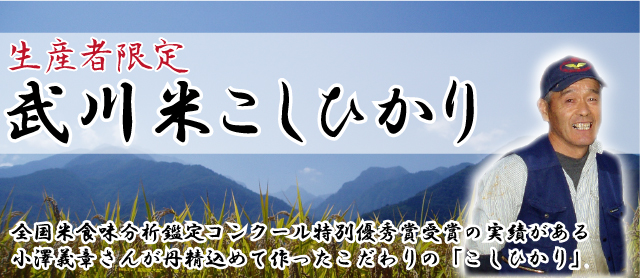 生産者限定　武川米こしひかり